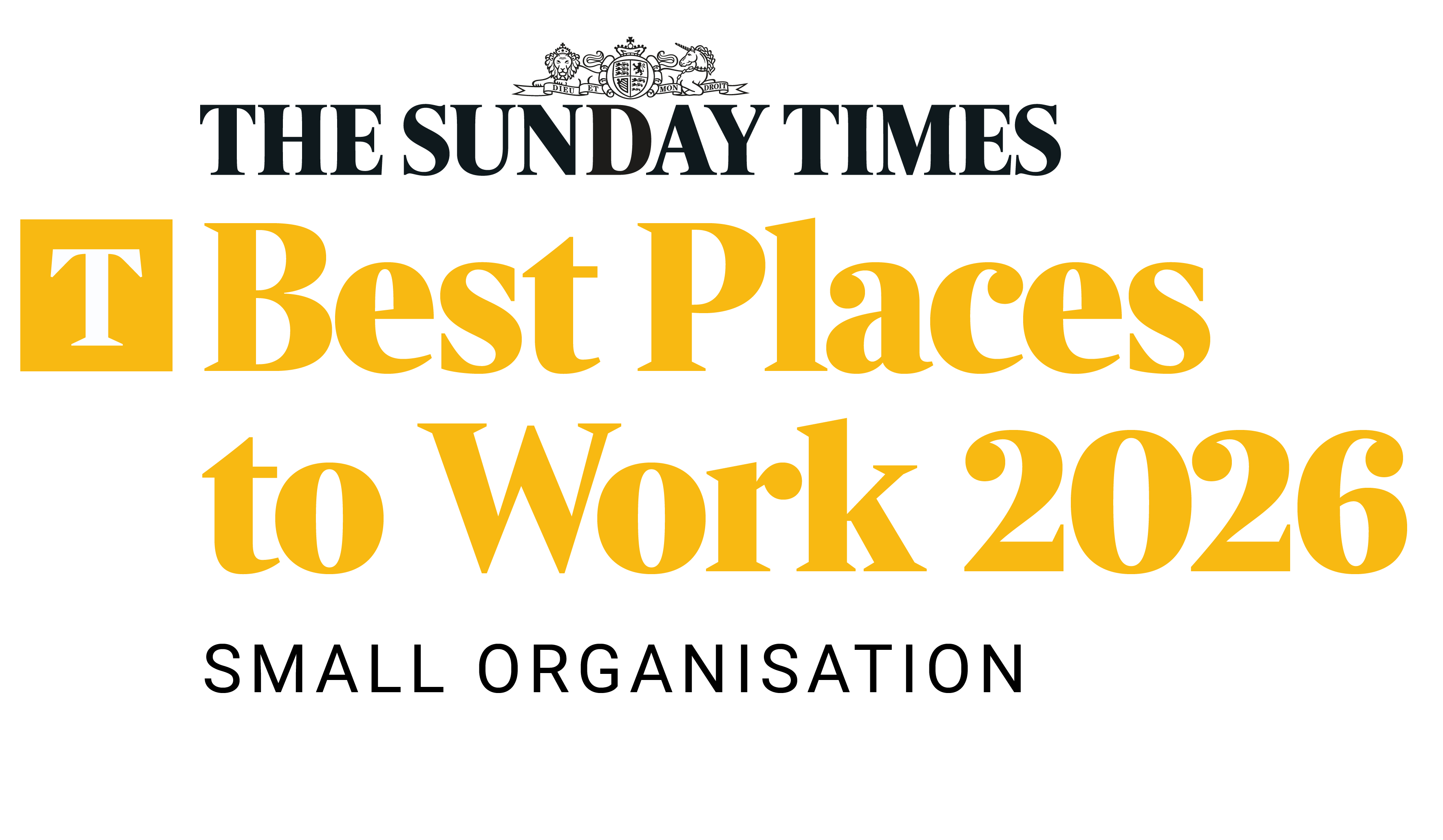 The Sunday Times Best Places to Work 2026 - Small Organisation