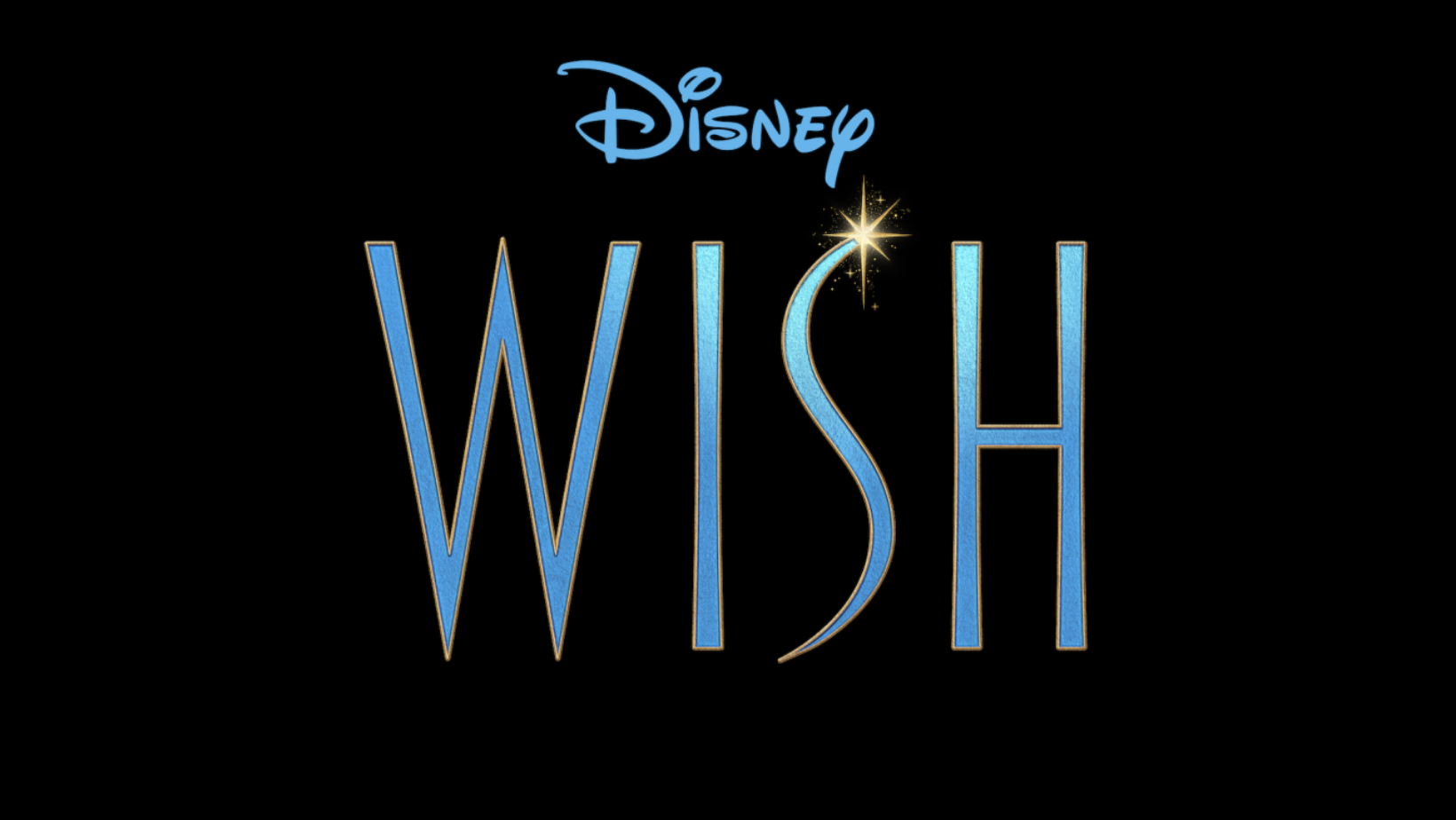 Disney Wish poster with blue writing