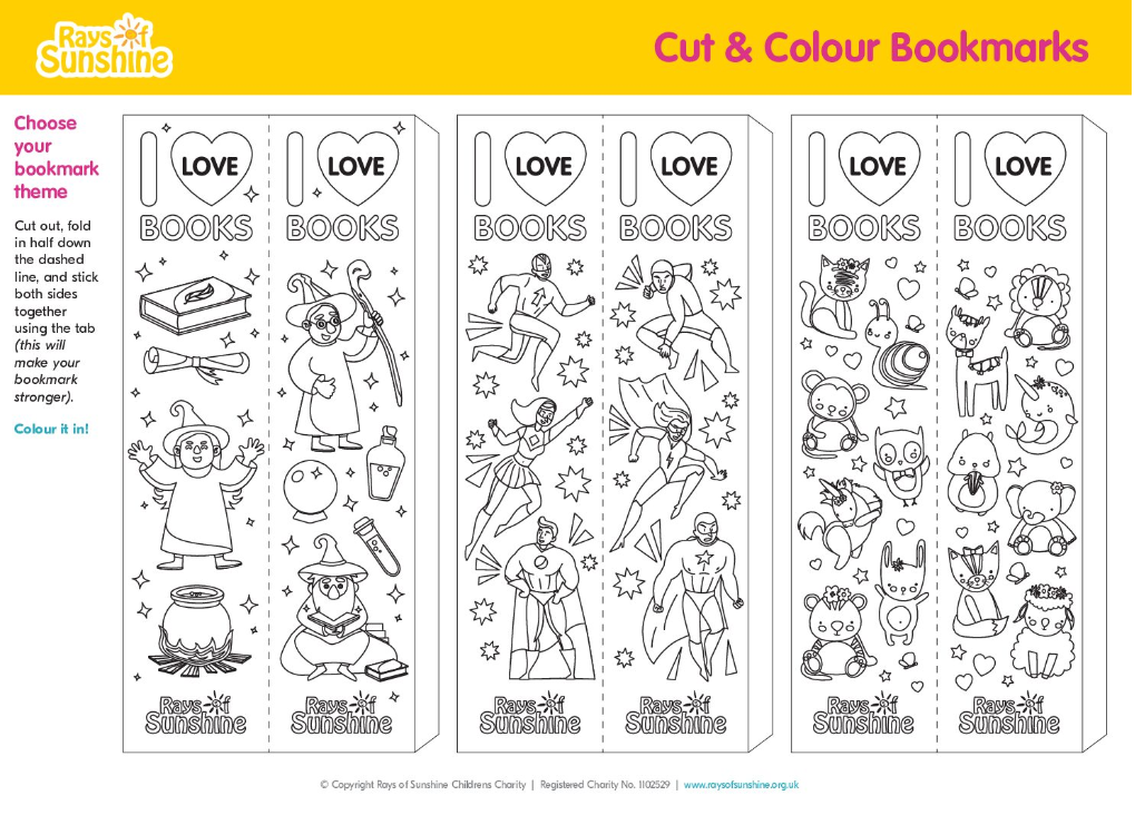 Cut and Colour Bookmarks