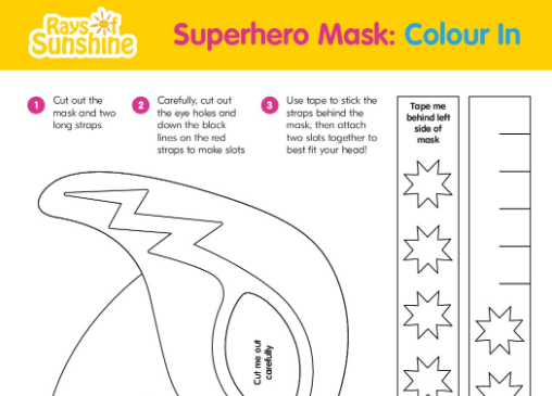 Superhero Mask: Colour In