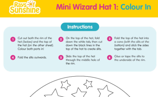 Colour in your Wizard Hat