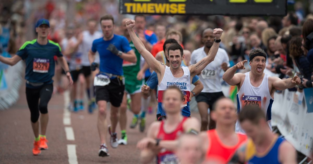 Runners taking part in the Manchester Marathon