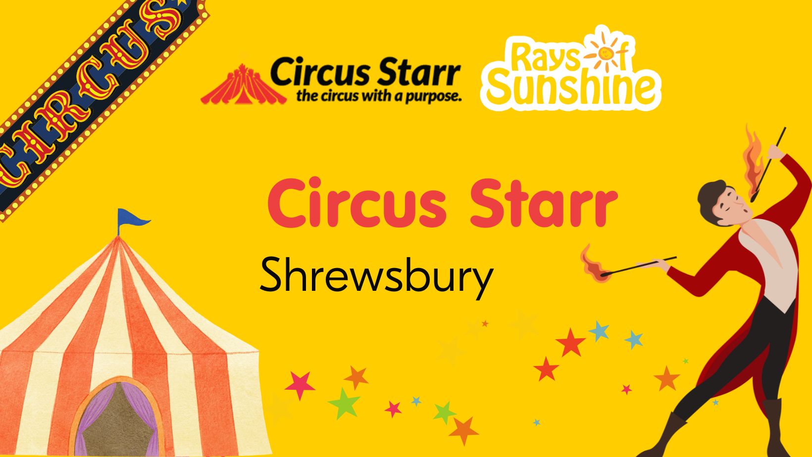 Poster that reads 'Circus Starr: Shrewsbury'