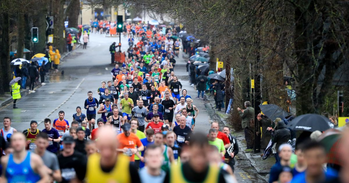 A group running together