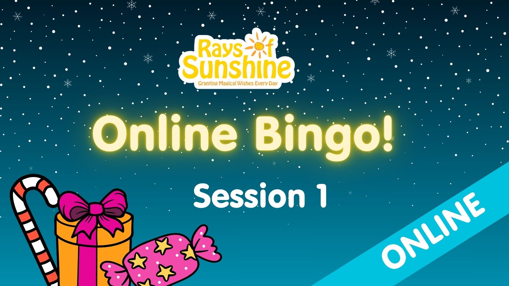 Poster for Online Bingo Session 1 Wish Community Event