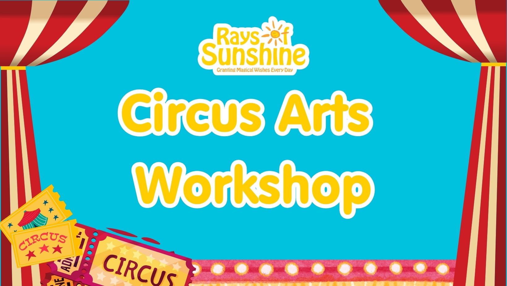 Event poster that reads 'Circus Arts Workshop'