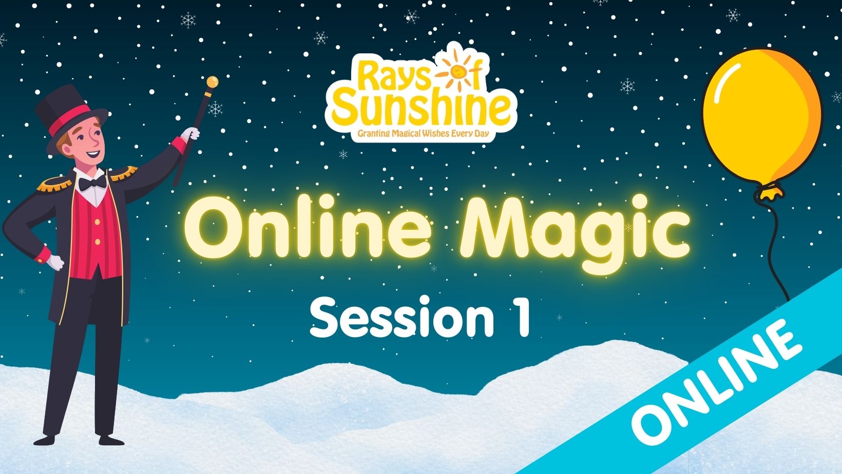 Poster for online magic workshop Wish Community Event